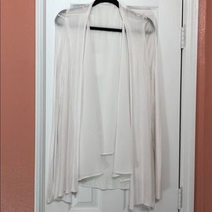 Lightweight open front layered cardigan